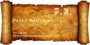 Peltz Márkus névjegykártya